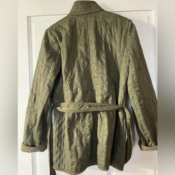 Talbots Fleece-lined Quilted Barn Jacket with or without belt, M - Picture 2 of 8
